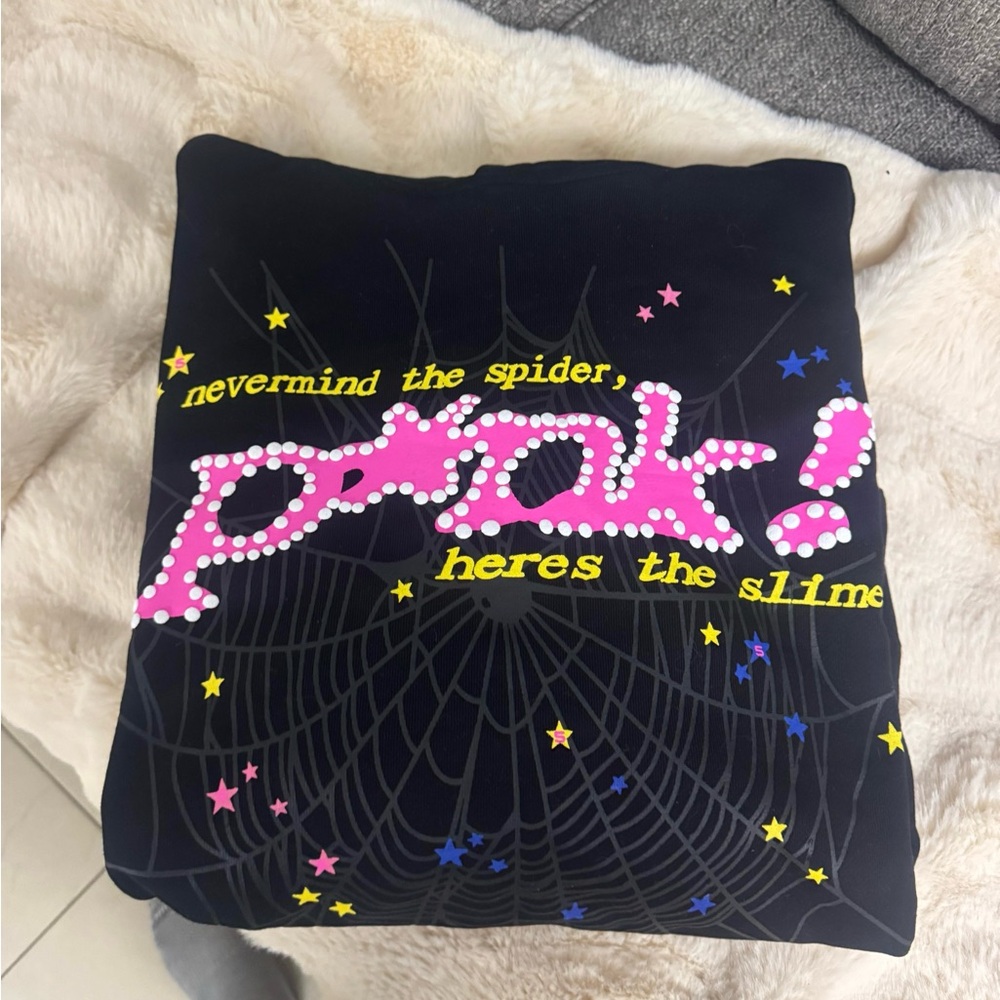 Spyder Black Graphic Sweatshirt with Pink and Yellow Accents